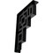 Ekena Millwork Eris Wrought Iron Bracket, (Triple center brace), Powder Coated Black 2"W x 10"D x 12"H BKTM02X10X12TER - alternate 1